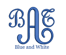 Blue and White Monogram