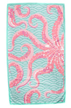 Load image into Gallery viewer, Octopus Giant Beach Towel in Mint/Pink