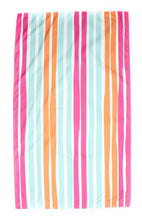 Load image into Gallery viewer, Aruba Stripe Giant Beach Towel in Pink/Aruba