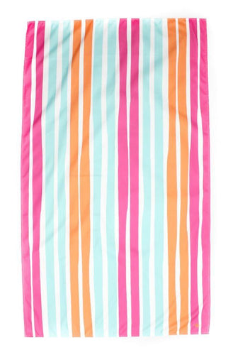 Aruba Stripe Giant Beach Towel in Pink/Aruba